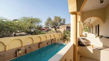 Courtyard Double Bed Balcony Room | 1 bedroom, desk, free WiFi, bed sheets