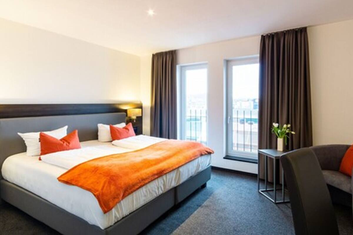 standard double room | premium bedding, desk, soundproofing, free wifi