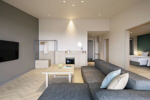 Forest Cottage (Building A) Loft bed type, Non Smoking | Living area | Flat-screen TV - Hotel Laforet Nasu (Nasu)