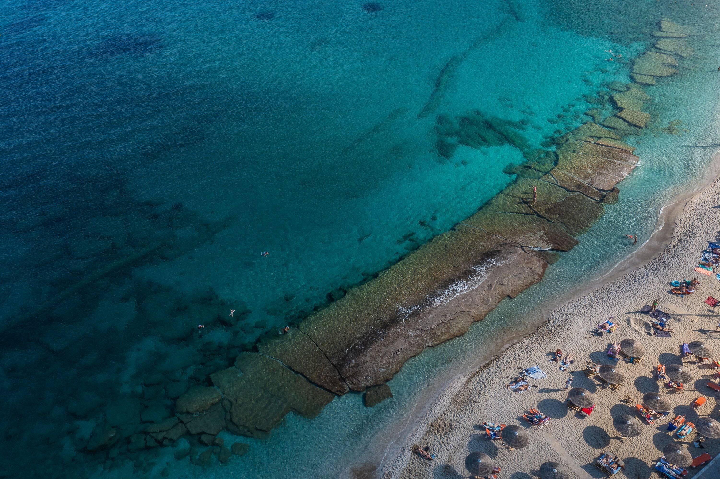 Beach nearby, sun-loungers, beach umbrellas