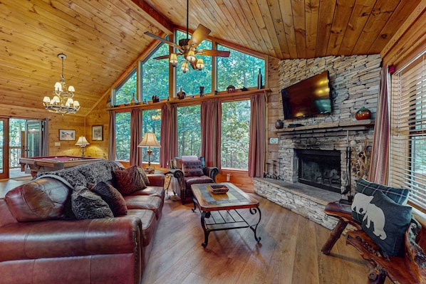 TV, fireplace, DVD player