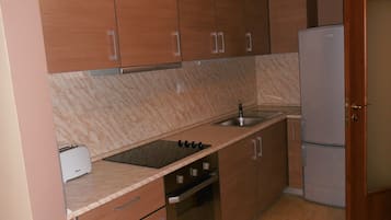 Apartment, 2 Bedrooms | Private kitchen | Fridge, oven, stovetop, electric kettle