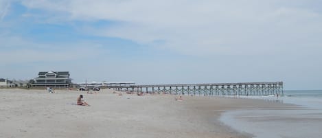 在海滩