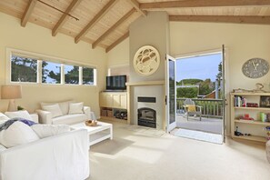 Fireplace, DVD player