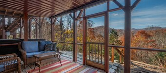 Blue Bear Cabin | Hot Tub | 3 BR AVL Area | Mountain Views | Gas Fireplace