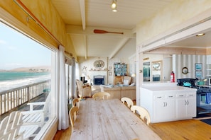 Interior - Bright Oceanfront Home with WiFi, Furnished Balcony & Spectacular Views (Cayucos)