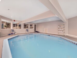 Indoor pool, a heated pool - Updated Condo | Dog Friendly | Downtown Charlevoix | Indoor/Outdoor Pool (Charlevoix)