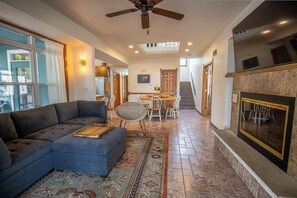 TV, fireplace, DVD player