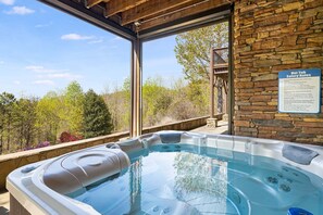 Property grounds - At Last Lodge | Pet Friendly Log Cabin with Hot Tub, Grill + VIEWS! (Old Fort)