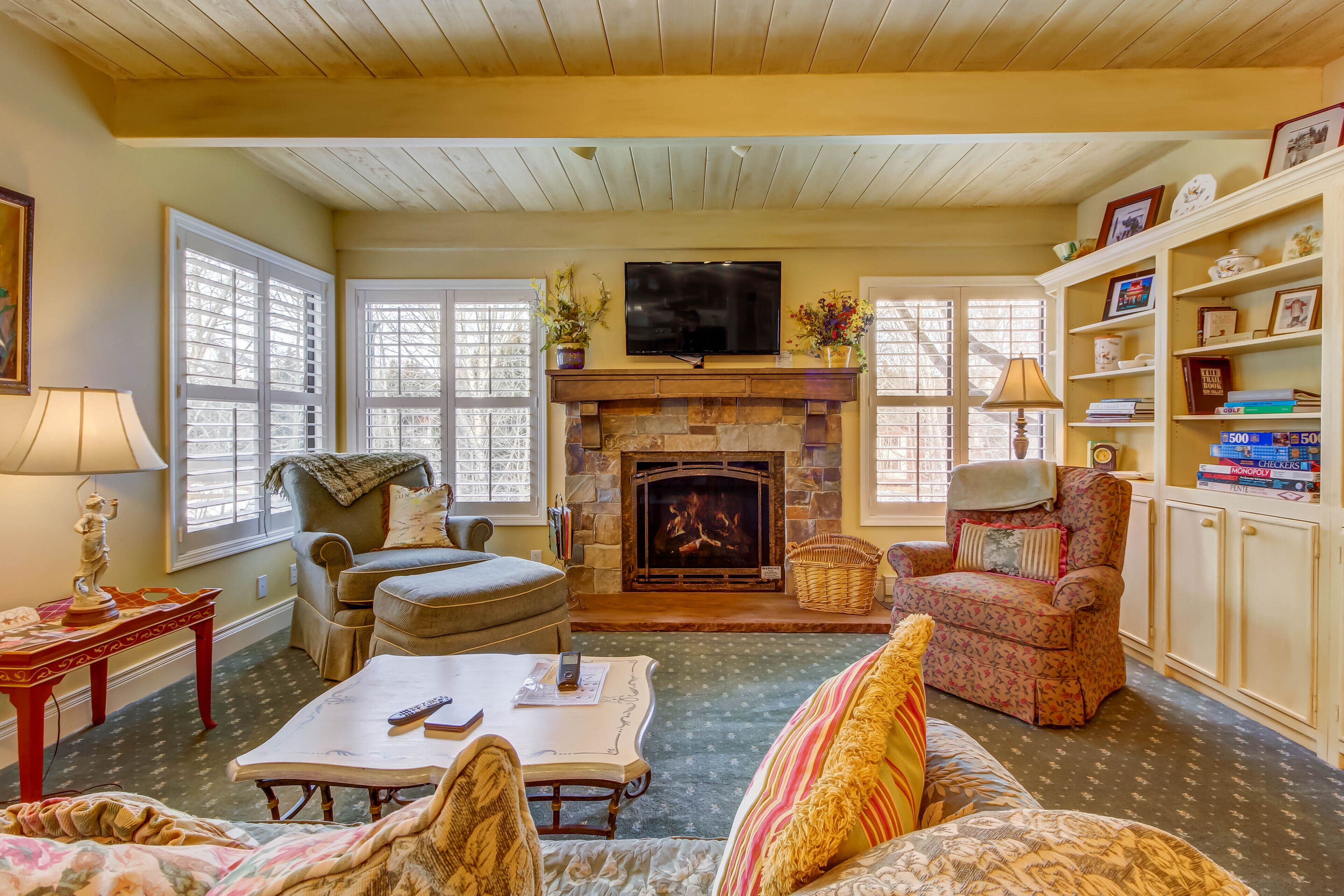 Elegant European Condo w/ Creek-Front Location & Shared Hot Tub, Olympic Pool