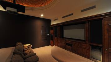 TV, fireplace, DVD player, stereo