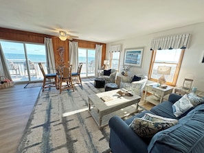 TV, DVD player, books, video library