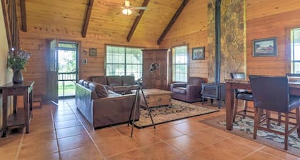 On Farm: Rustic Carmine Log Cabin w/ Porch!