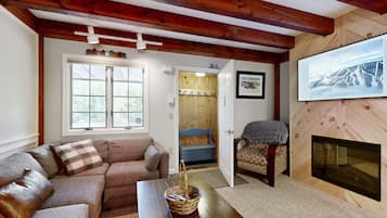 TV, fireplace, DVD player