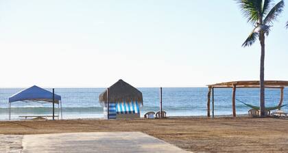 Beautiful beachfront house on terrific swimable and surfable Los Cerritos Beach