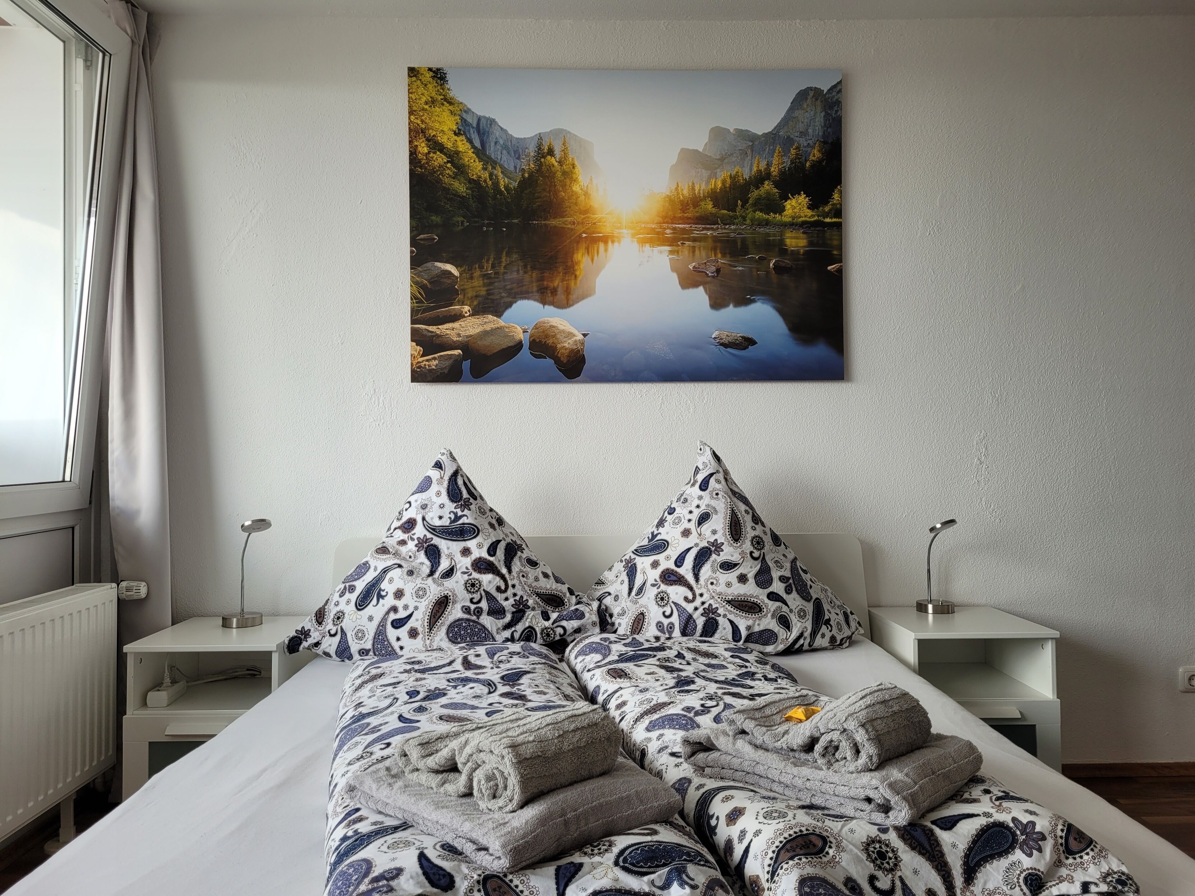 2 Schlafzimmer, Reisekinderbett, kostenloses WLAN, Bettwäsche