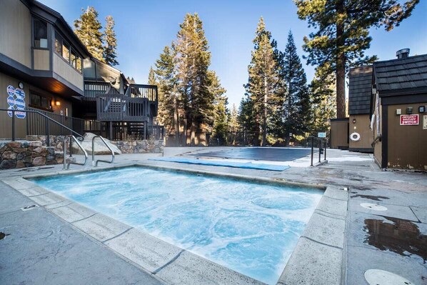 Outdoor pool, a heated pool