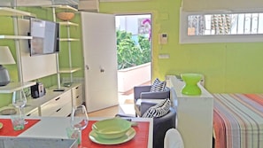 Interior - Studio with patio & terrace stunning view 5mn from the beach - Casa ArteVida (Roses)