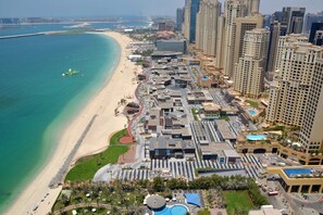 Beach nearby, sun loungers