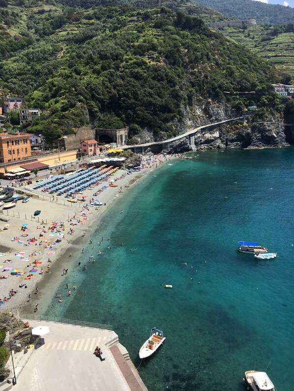 Una playa cerca, toallas de playa