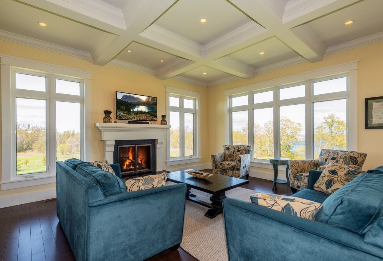 TV connectée, cheminée, jeux vidéo, lecteur de DVD