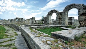 Ancient ruins with stone structures and pathways. -  Idyllic Villa near Split, pool, garden, free parking and stunning view, (OWNER) (Solin)