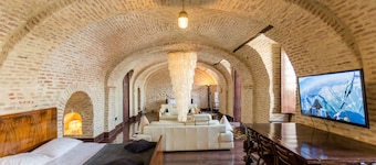 Castle in the old city armory room