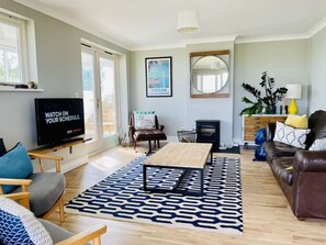 TV, fireplace, video games, DVD player