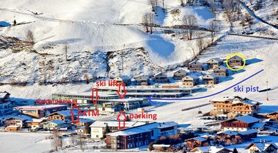 Large luxury chalet: on the skip & toboggan run and the Smaragdbahn (gondola).