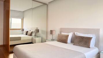 2 bedrooms, in-room safe, soundproofing, iron/ironing board