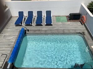 Piscine extérieure, piscine chauffée