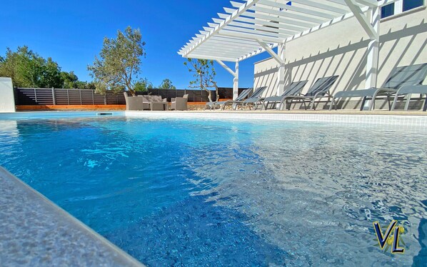 Outdoor pool, a heated pool