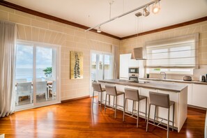 Kitchen Area with unobstructed sea views of the Mediterranean Sea 