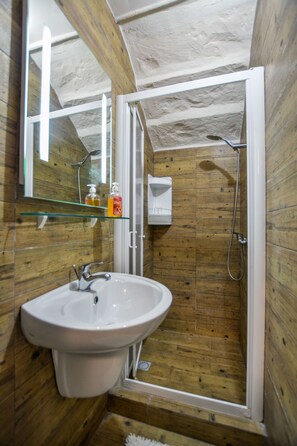 淋浴设施、吹风机、毛巾、肥皂