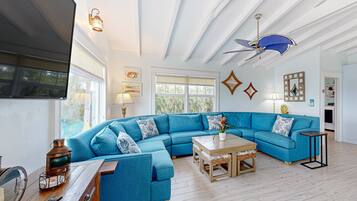 TV, DVD-spiller, bordtennis og bøker