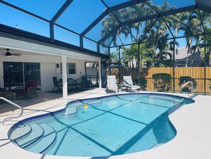 A heated pool