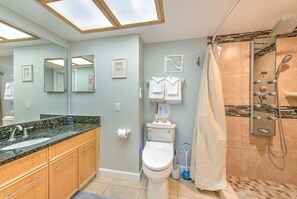 Combined shower/bathtub, bidet