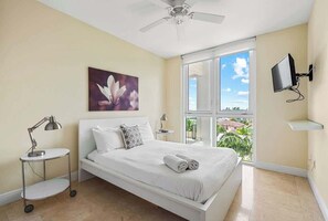 2 bedrooms, iron/ironing board, travel cot, WiFi