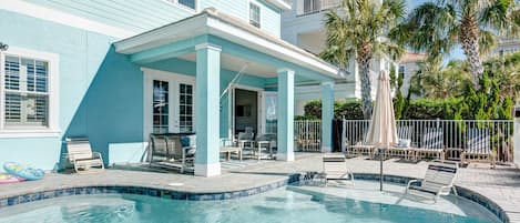 A heated pool