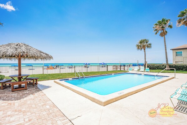 A heated pool