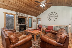 Téléviseur à écran plat, foyer, lecteur de DVD, sélection de films