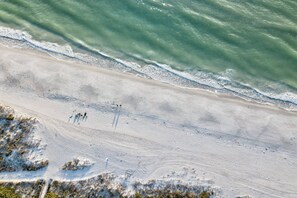 On the beach, beach towels, motor boating, fishing