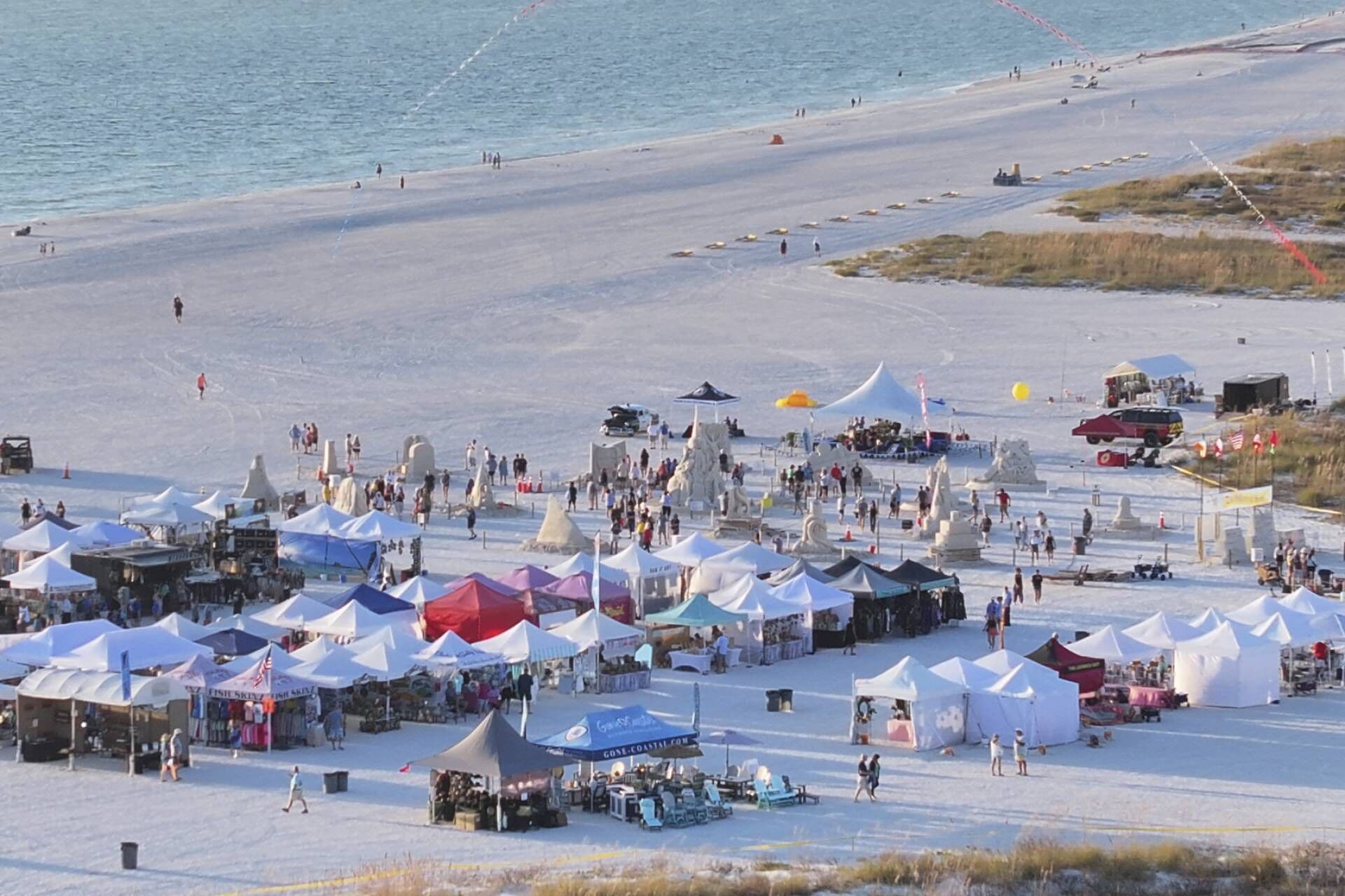 On the beach, beach towels, motor boating, fishing