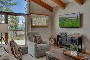 Televisión y chimenea 