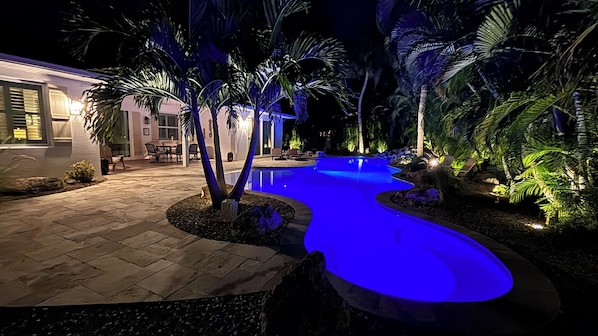 A heated pool