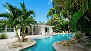 A heated pool