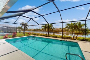 A heated pool