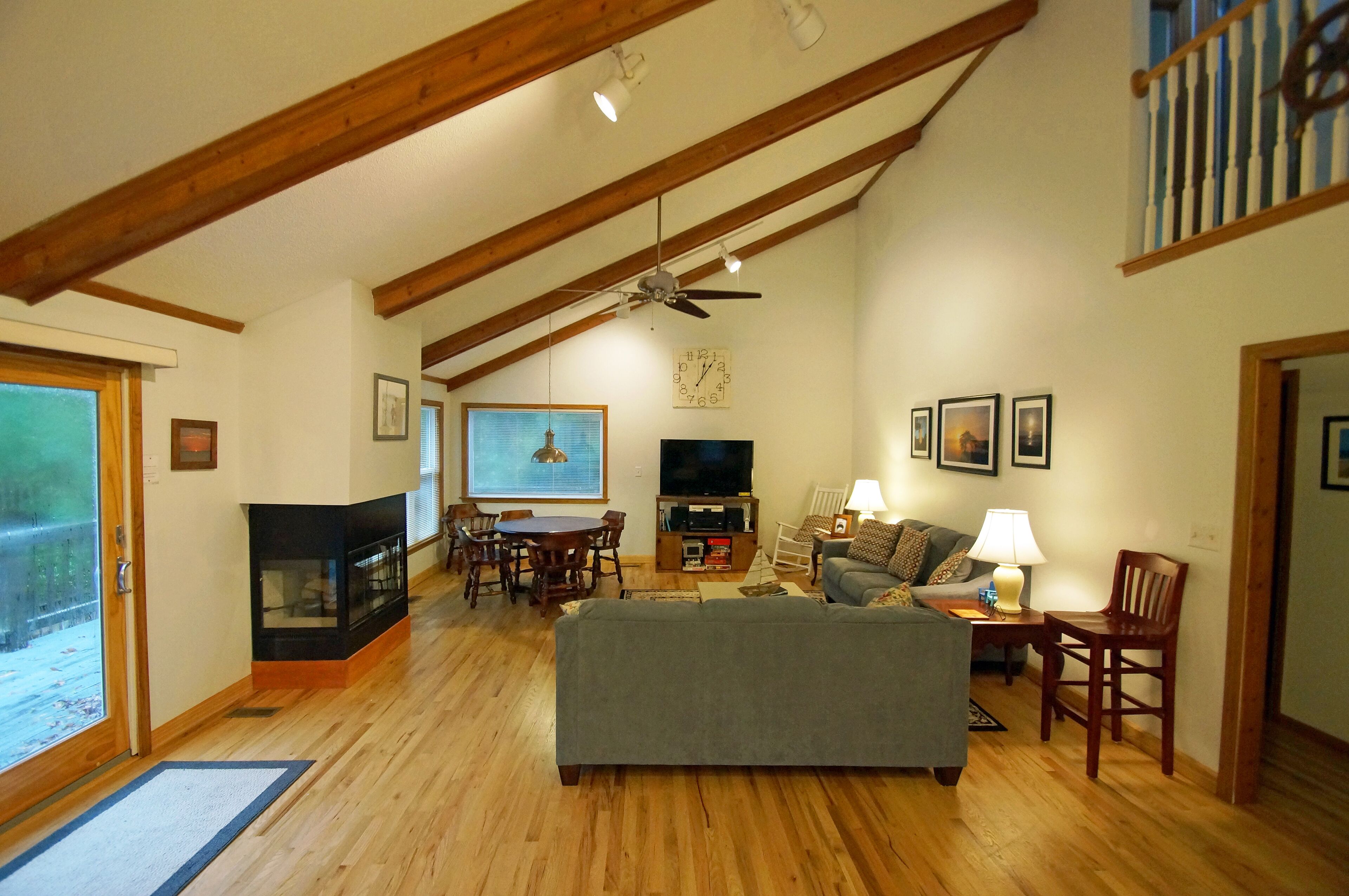 TV, video games, DVD player, foosball