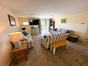 TV, DVD player, books