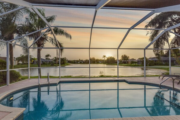 A heated pool
